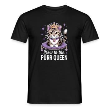Katzen Spruch Katze Lustiges Katzen Geschenk - Männer T-Shirt - Schwarz - Vorne - AI Model Male 178 light (178cm)