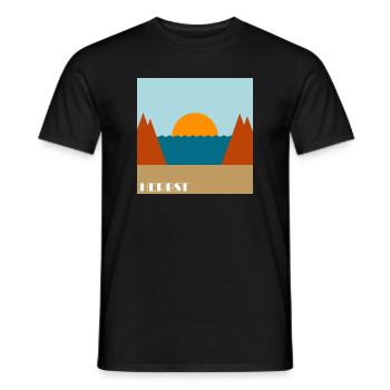 Herbst - Männer T-Shirt - Schwarz - Vorne - AI Model Male 178 light (178cm)
