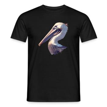 Pelikane Pelikan - Männer T-Shirt - Schwarz - Vorne - AI Model Male 178 light (178cm)