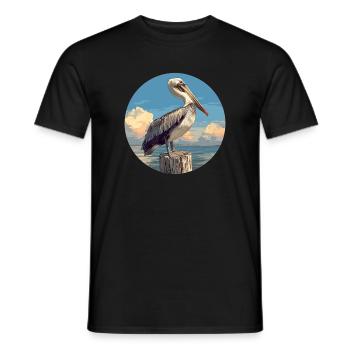 Pelicans Pelican - Men's T-Shirt - black - Front - AI Model Male 178 light (178cm)