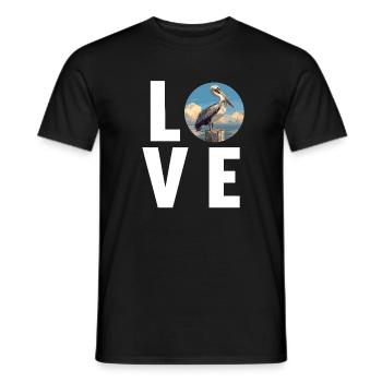 Pelicans Pelican - Men's T-Shirt - black - Front - AI Model Male 178 light (178cm)