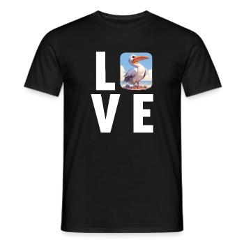 Pelicans Pelican - Men's T-Shirt - black - Front - AI Model Male 178 light (178cm)