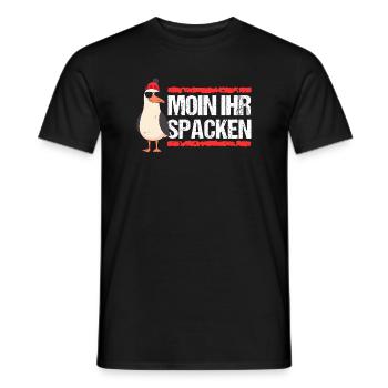 Hamburg Moin Spacken Nordsee Hamburger Möwe Lustig - T-shirt homme - noir - Devant - AI Model Male 178 light (178cm)