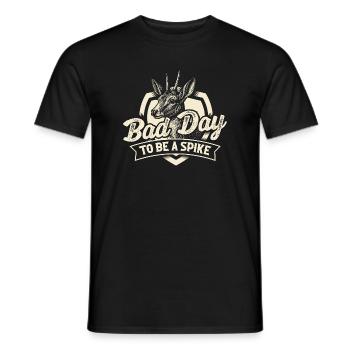 Schlechter Tag, um ein Spike zu sein Lustiges Jagdzitat - Männer T-Shirt - Schwarz - Vorne - AI Model Male 178 light (178cm)