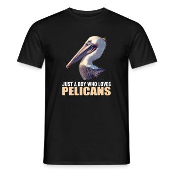 Pelicans Pelican - Men's T-Shirt - black - Front - AI Model Male 178 light (178cm)