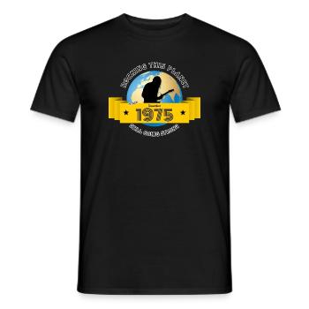 50. Geburtstag Rocking this planet since 12/1975 - Men's T-Shirt - black - Front - AI Model Male 178 light (178cm)