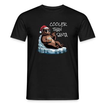 Santa Funny Christmas Christmas with Saying - Men's T-Shirt - black - Front - AI Model Male 178 light (178cm)