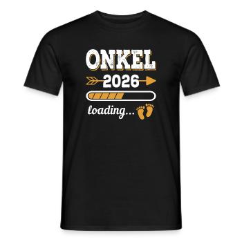 Onkel 2026 Loading Zukünftiger Onkel Geschenk - Männer T-Shirt - Schwarz - Vorne - AI Model Male 178 light (178cm)