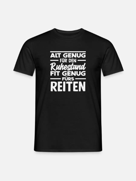 Ruhestand Rente Pferdemädchen Reiten Ponyfans - Männer T-Shirt - Schwarz