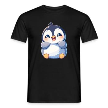 Pinguine Pinguin - Männer T-Shirt - Schwarz - Vorne - AI Model Male 178 light (178cm)