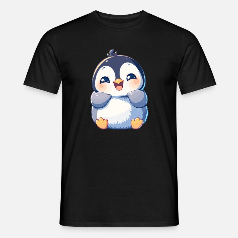 Pinguine Pinguin - Männer T-Shirt - Schwarz
