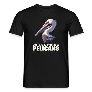 Pelicans Pelican - Men's T-Shirt - black - Front - AI Model Male 178 light (178cm)