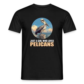 Pelicans Pelican - Men's T-Shirt - black - Front - AI Model Male 178 light (178cm)