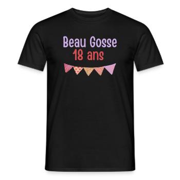 Handsome 18 years old - Men's T-Shirt - black - Front - AI Model Male 178 light (178cm)