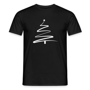 Christmas Tree Zigzag Sketch - Men's T-Shirt - black - Front - AI Model Male 178 light (178cm)