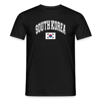 South Korea - Men's T-Shirt - black - Front - AI Model Male 178 light (178cm)
