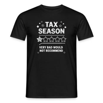 Tax Season - 1 Star Rating Design - Men's T-Shirt - black - Front - AI Model Male 178 light (178cm)