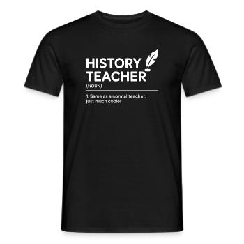 Professeur d’histoire Définition Drôle Retour à l’école - T-shirt homme - noir - Devant - AI Model Male 178 light (178cm)