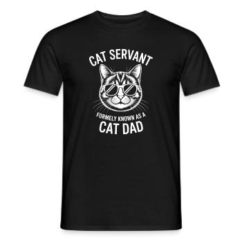 Cats Saying Dad Dad Funny Cats Gift - Men's T-Shirt - black - Front - AI Model Male 178 light (178cm)