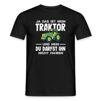 Ja das ist mein Traktor Du darfst nicht fahren - Männer T-Shirt - Schwarz - Vorne - AI Model Male 178 light (178cm)