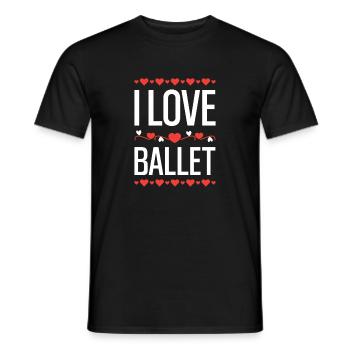 I Love Ballet - Men's T-Shirt - black - Front - AI Model Male 178 light (178cm)