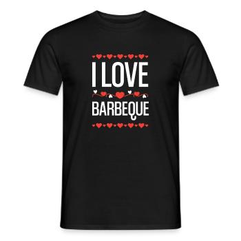 J’adore le barbecue - T-shirt homme - noir - Devant - AI Model Male 178 light (178cm)