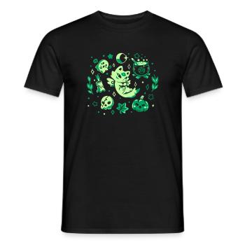 Green Halloween Vibes - Men's T-Shirt - black - Front - AI Model Male 178 light (178cm)