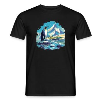 Pinguine Pinguin - Männer T-Shirt - Schwarz - Vorne - AI Model Male 178 light (178cm)
