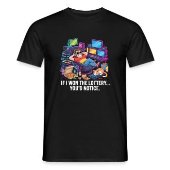 Funny If I Won The Lottery You’d Notice Yacht boat - Männer T-Shirt - Schwarz - Vorne - AI Model Male 178 light (178cm)
