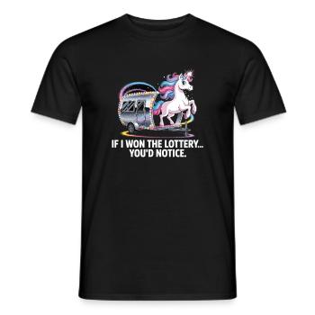 Funny If I Won The Lottery You’d Notice Yacht boat - Männer T-Shirt - Schwarz - Vorne - AI Model Male 178 light (178cm)