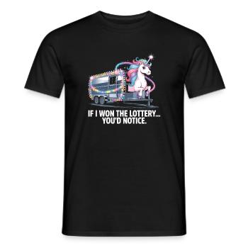 Funny If I Won The Lottery You’d Notice Yacht boat - Männer T-Shirt - Schwarz - Vorne - AI Model Male 178 light (178cm)
