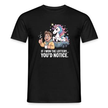Funny If I Won The Lottery You’d Notice Yacht boat - Männer T-Shirt - Schwarz - Vorne - AI Model Male 178 light (178cm)