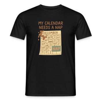 Vacances Gueule de bois Après Noël Humeur Nouvel An - T-shirt homme - noir - Devant - AI Model Male 178 light (178cm)