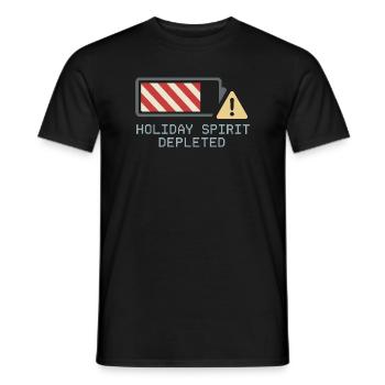 Vacances Gueule de bois Après Noël Humeur Nouvel An - T-shirt homme - noir - Devant - AI Model Male 178 light (178cm)