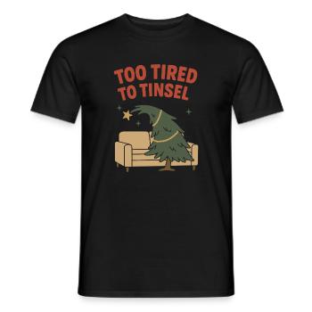 Vacances Gueule de bois Après Noël Humeur Nouvel An - T-shirt homme - noir - Devant - AI Model Male 178 light (178cm)