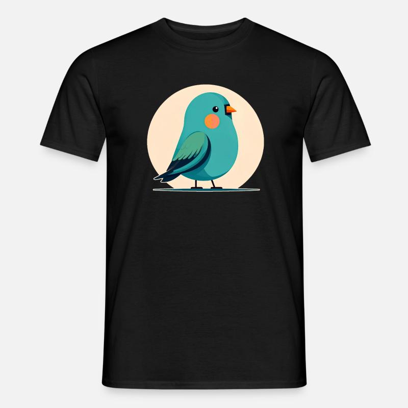 Kleiner grün-blauer Vogel - Männer T-Shirt - Schwarz