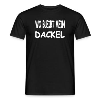 Dachshund - Men's T-Shirt - black - Front - AI Model Male 178 light (178cm)