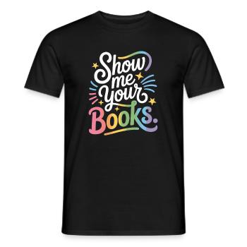 Montrez-moi vos livres Leseratte Buch Lesen Bücher - T-shirt homme - noir - Devant - AI Model Male 178 light (178cm)
