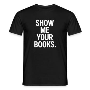 Montrez-moi vos livres Leseratte Buch Lesen Bücher - T-shirt homme - noir - Devant - AI Model Male 178 light (178cm)