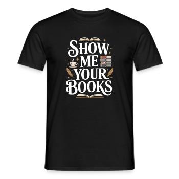 Montrez-moi vos livres Leseratte Buch Lesen Bücher - T-shirt homme - noir - Devant - AI Model Male 178 light (178cm)