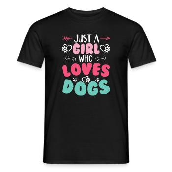 Dogs Dog Lover Dog Owner Gift - Men's T-Shirt - black - Front - AI Model Male 178 light (178cm)