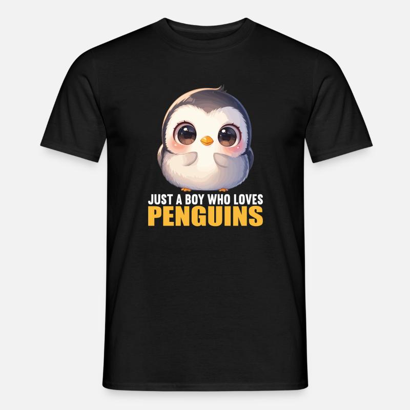 Pinguine Pinguin - Männer T-Shirt - Schwarz