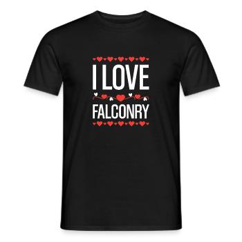 I Love Falconry - Men's T-Shirt - black - Front - AI Model Male 178 light (178cm)