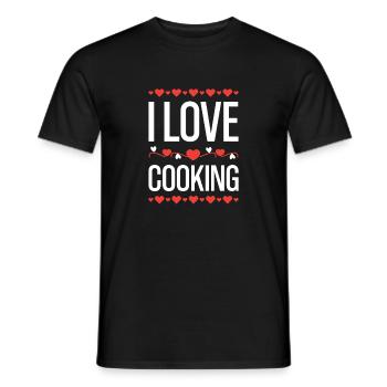 Ich liebe Kochen - Männer T-Shirt - Schwarz - Vorne - AI Model Male 178 light (178cm)