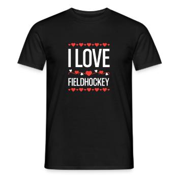 J’adore le hockey sur gazon - T-shirt homme - noir - Devant - AI Model Male 178 light (178cm)
