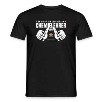 Chemistry teacher - Men's T-Shirt - black - Front - AI Model Male 178 light (178cm)