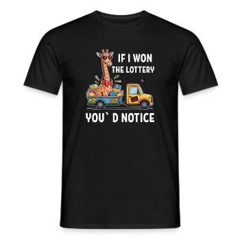 Funny If I Won The Lottery You’d Notice Yacht boat - Männer T-Shirt - Schwarz - Vorne - AI Model Male 178 light (178cm)