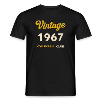 Vintage 1967 – Volleyball Club Retro Birth Year - Men's T-Shirt - black - Front - AI Model Male 178 light (178cm)