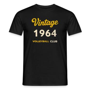 Vintage 1964 – Volleyball Club Retro Birth Year - Men's T-Shirt - black - Front - AI Model Male 178 light (178cm)