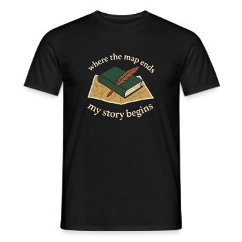 Booktok Fantasy Bookish Humor Gift for - Men's T-Shirt - black - Front - AI Model Male 178 light (178cm)